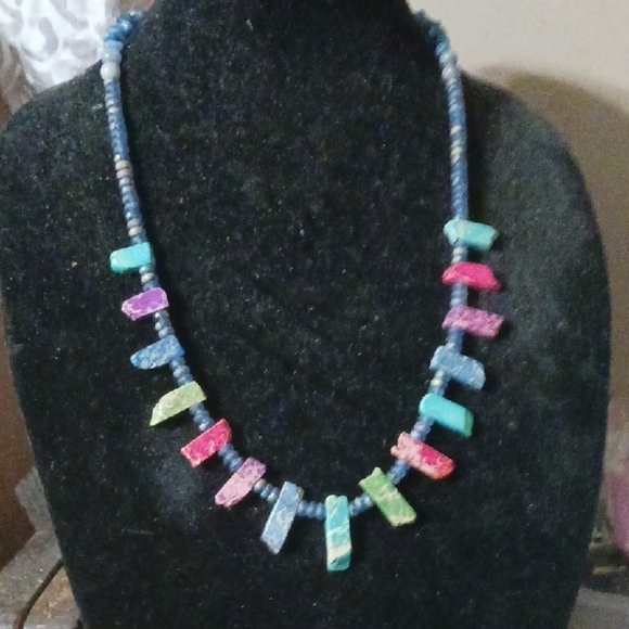 Colorful Gemstone Necklace - Picture 1 of 5